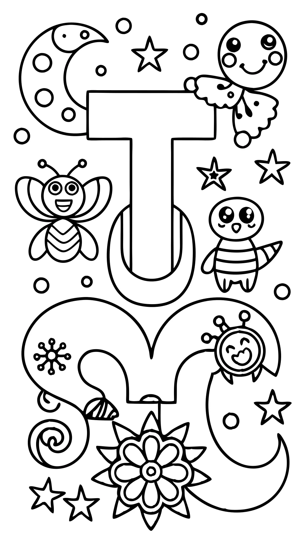 letter t coloring pages